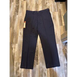Haggar Mens Classic Fit Cool 18 Navy Dress Pants 36W x 30L